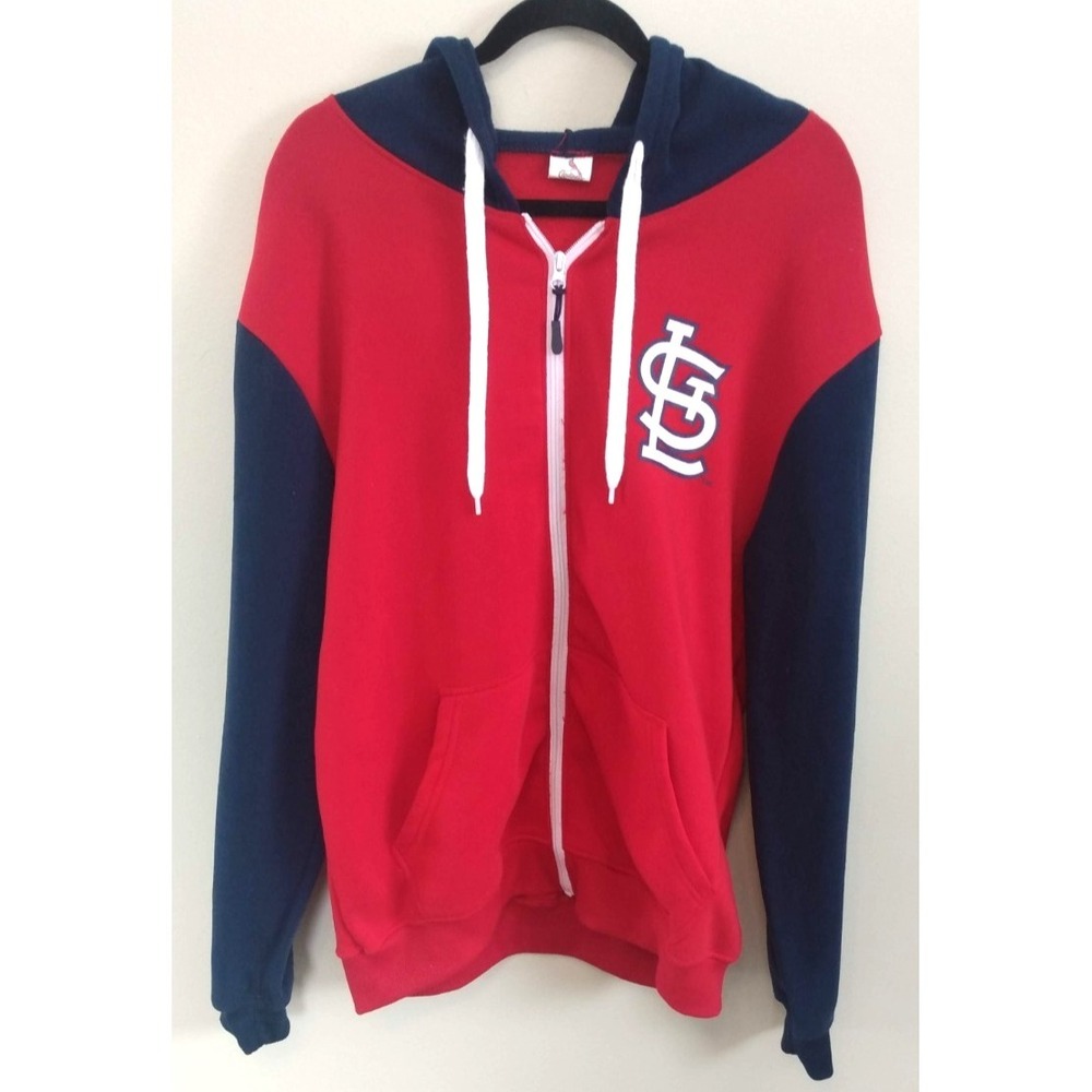 RETRO fit Full-Zip Hoodie MLB St‎ Louis Cardinals XL Jacket Nearly New STL Cards